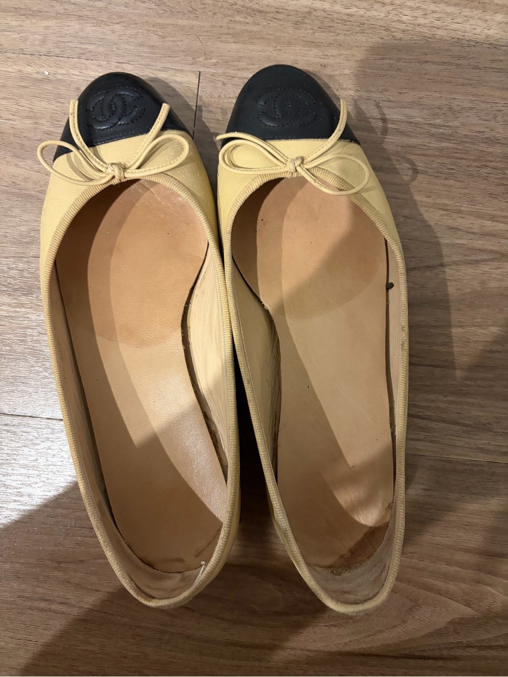 Chanel Beige Ballet Flats